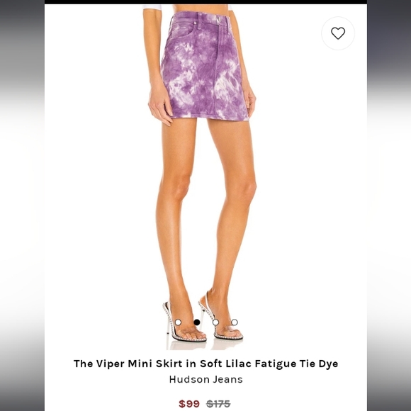 HUDSON- The Viper Mini Skirt/Lilac Fatigue Tie Dye-25 (US-0) - Picture 10 of 12